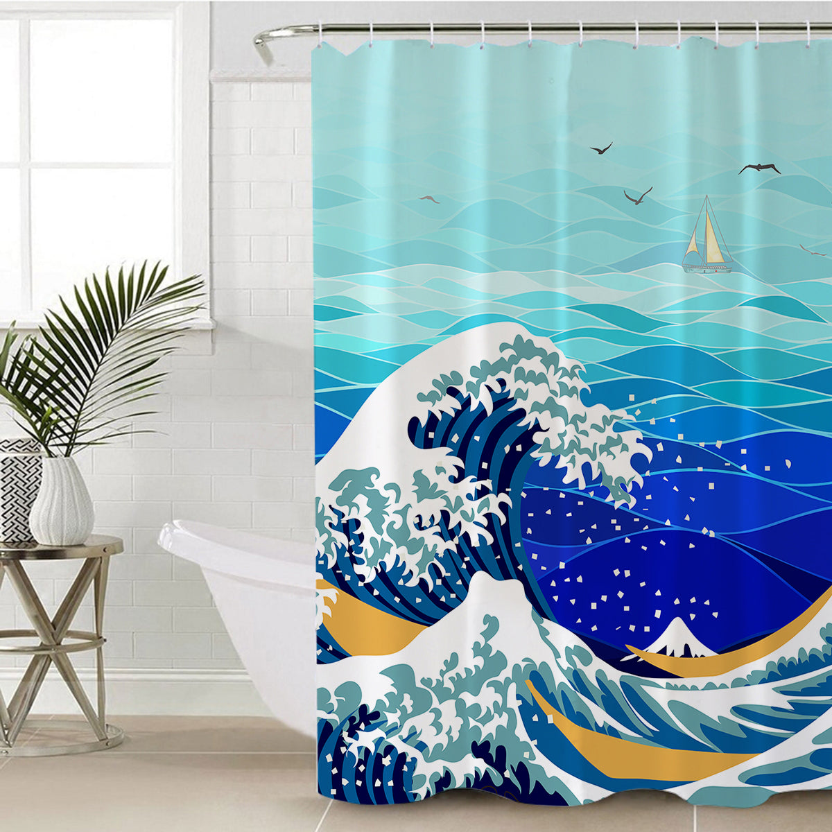 The Great Wave Shower Curtain