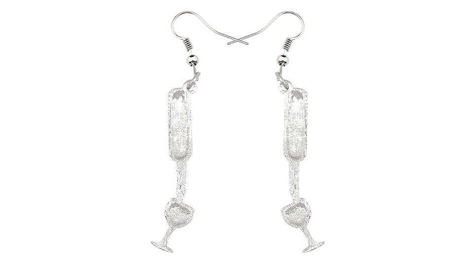 The Ocean and I and a Glass of Wine - Enamel Pendant Earrings