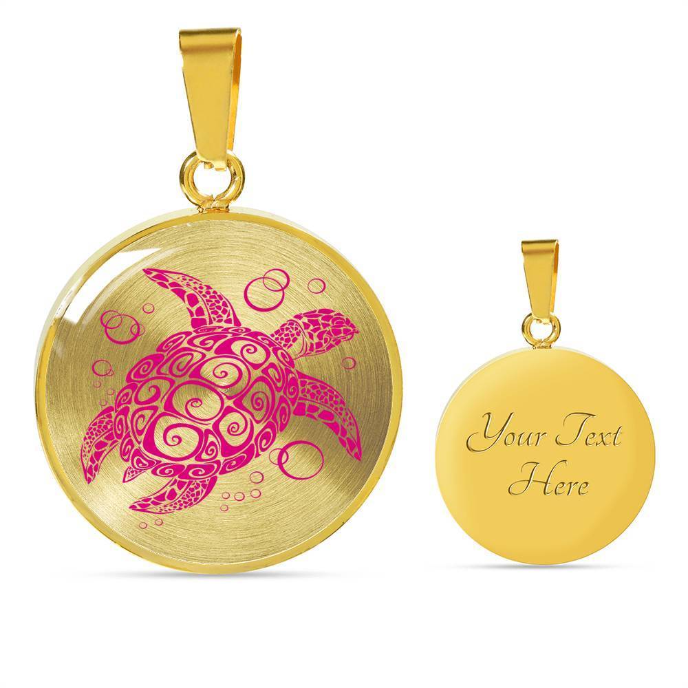 The Pink Turtle Twist Necklace