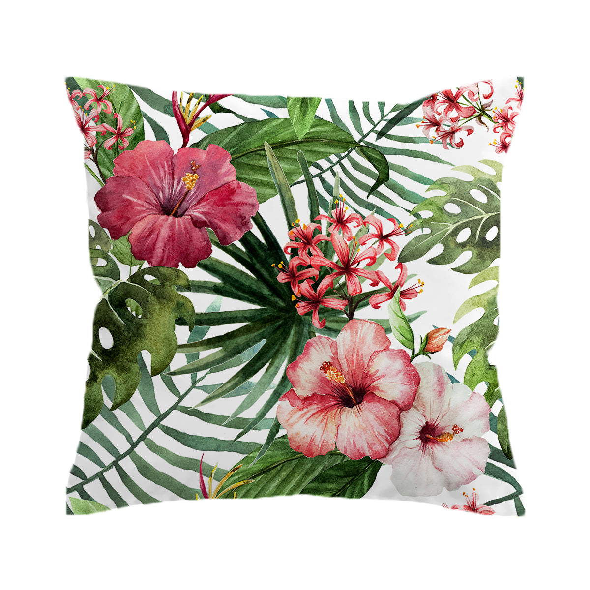 Tropical Hibiscus Comforter with Shams and Pillow Cover