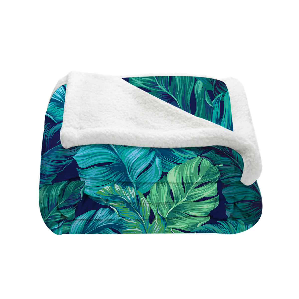 Tropical Leaves Bedspread Blanket
