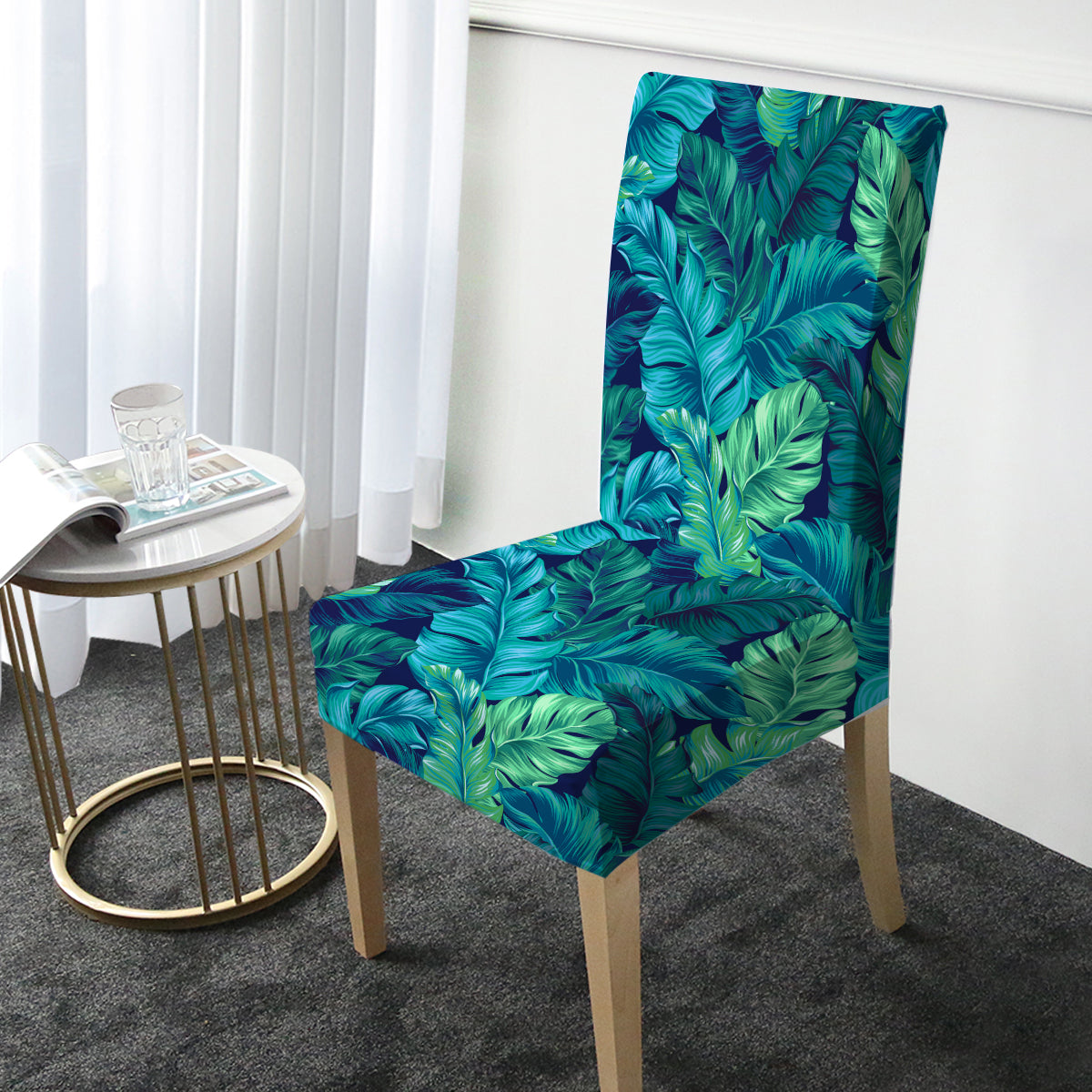 Tropical Leaves Chair Cover