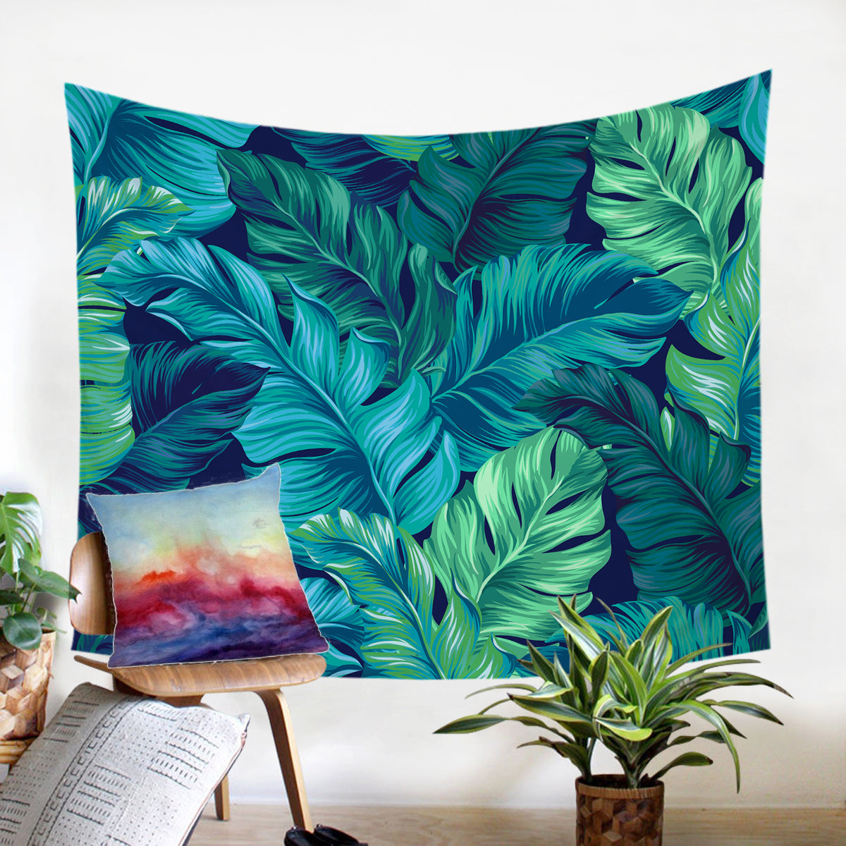 Tropical Leaves Duvet Cover Set