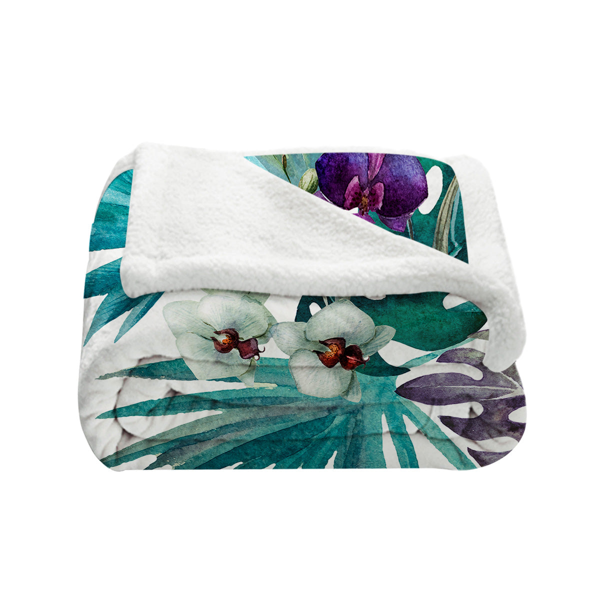 Tropical Orchids Bedspread Blanket