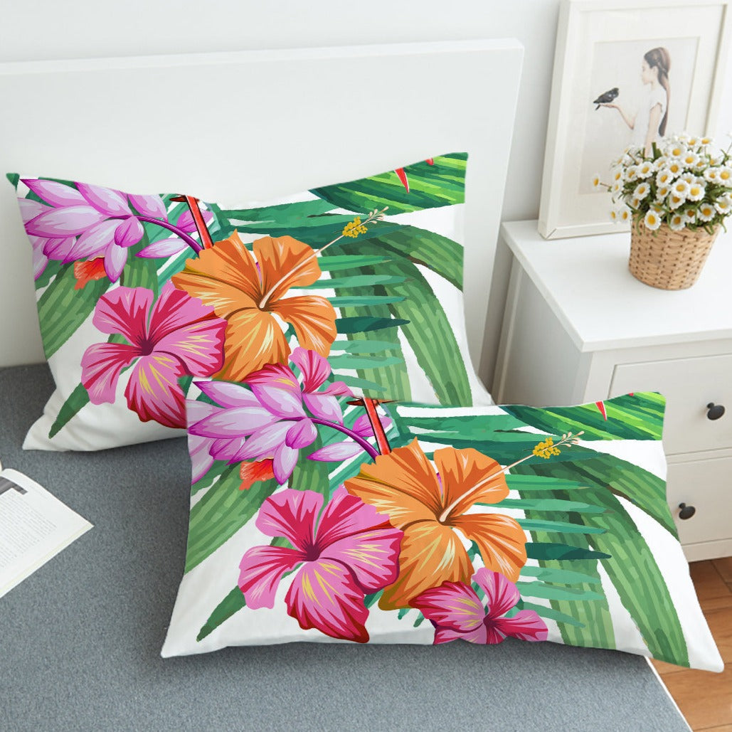 Hibiscus Flowers Pillow Sham