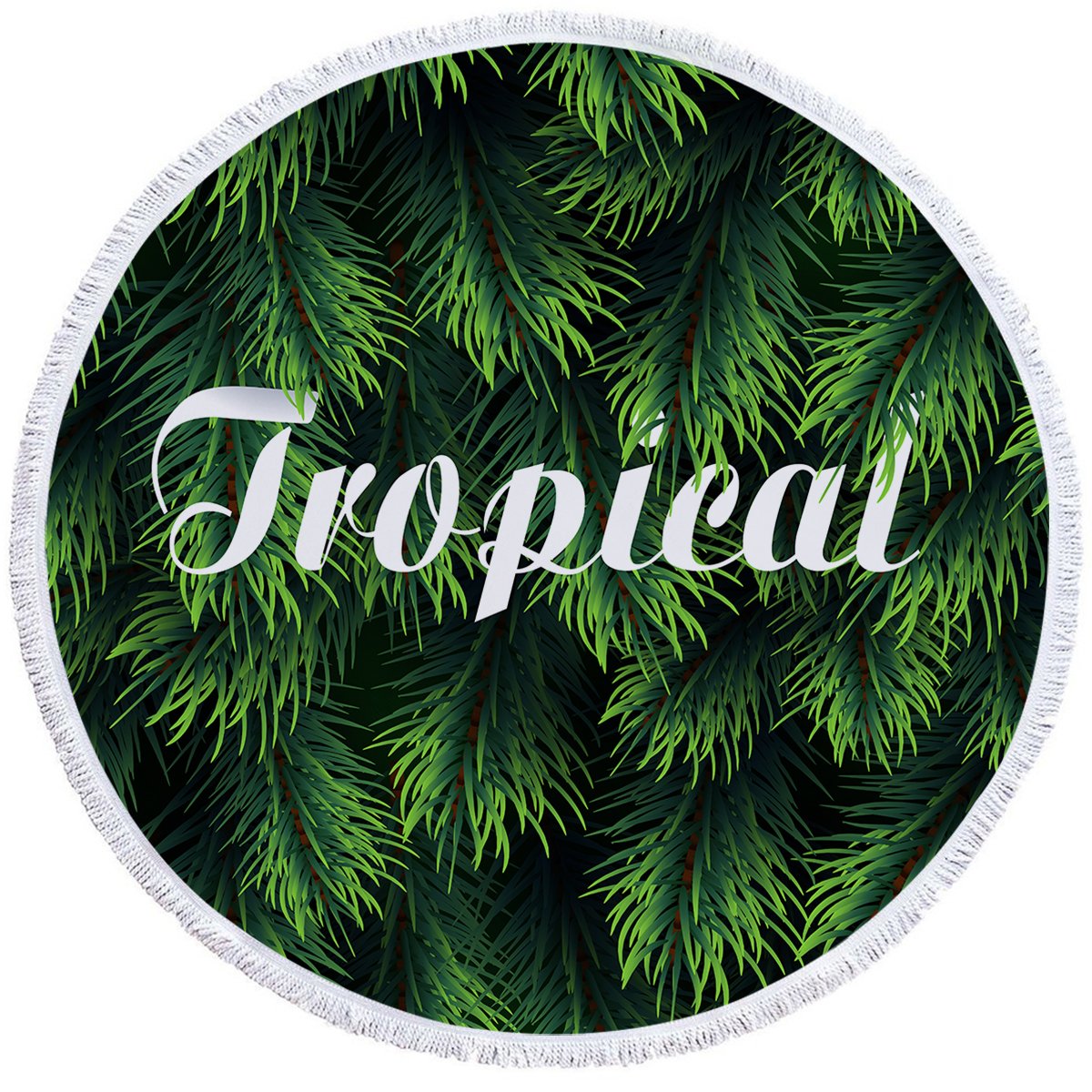 Tropical Round Beach Towel