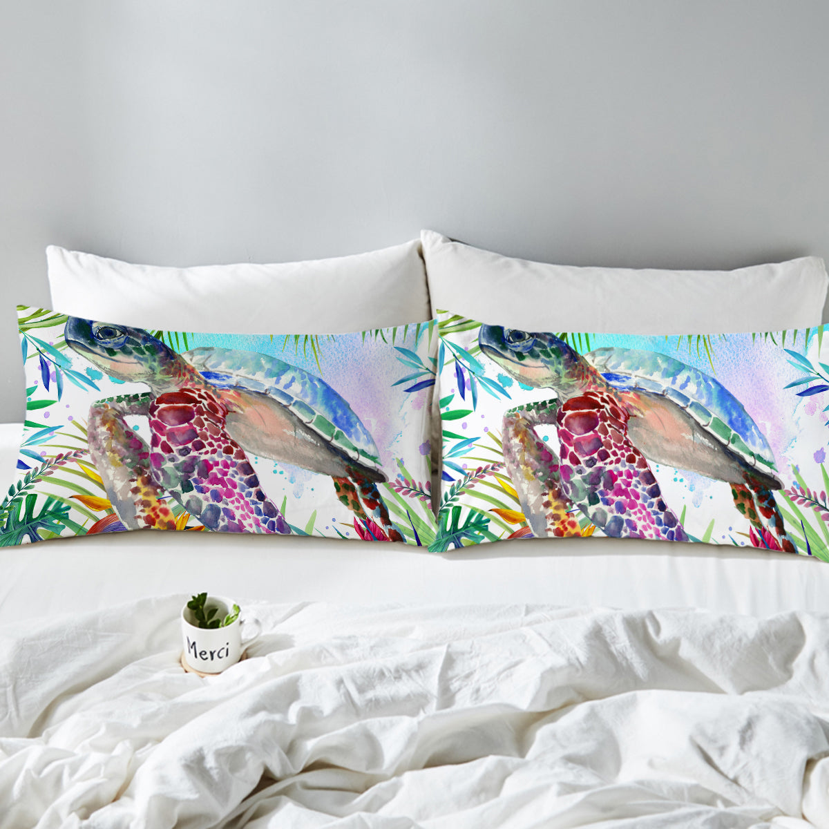 Tropical Sea Turtle Pillow Sham