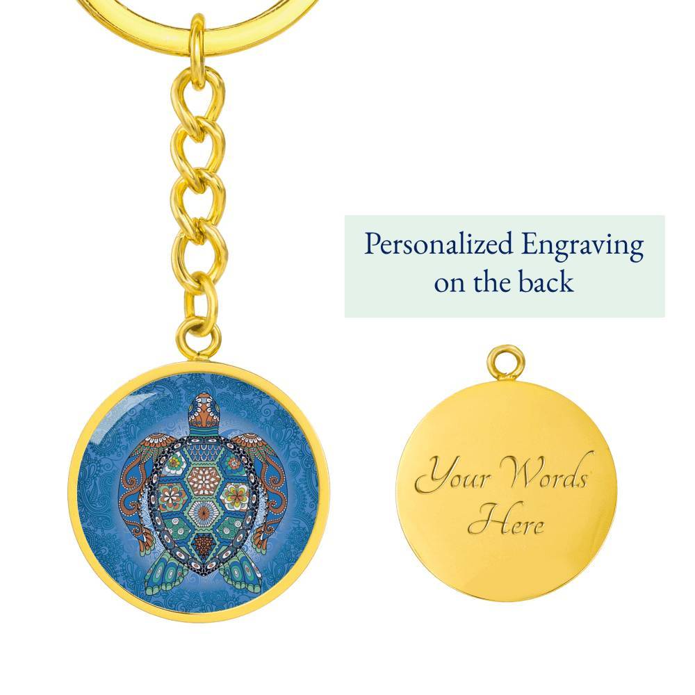 Turtle Totem Beachy Keychain