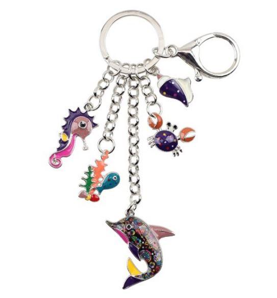 Under the Sea - Enamel Pendant Key Ring