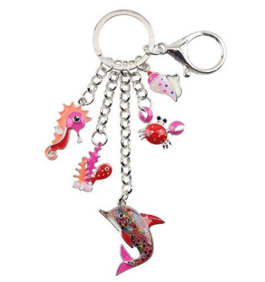 Under the Sea - Enamel Pendant Key Ring
