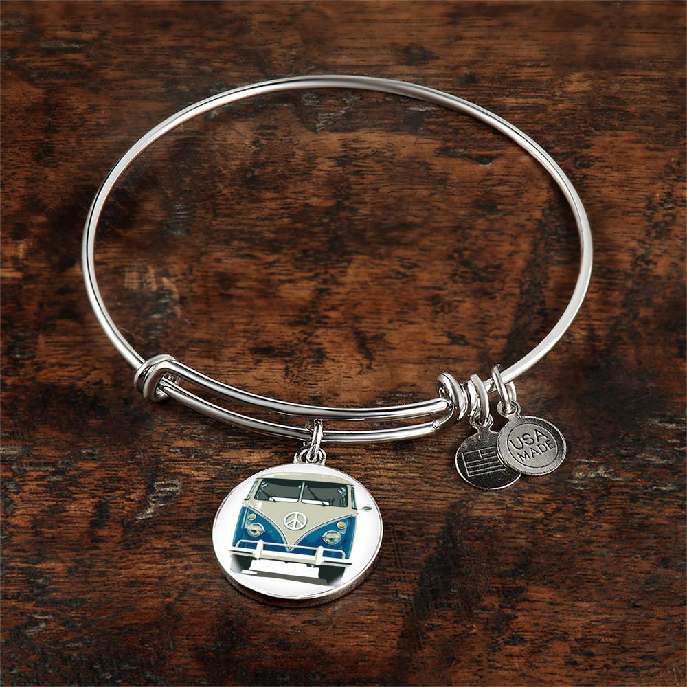 Volkswagen Blue Bus Bangle Bracelet