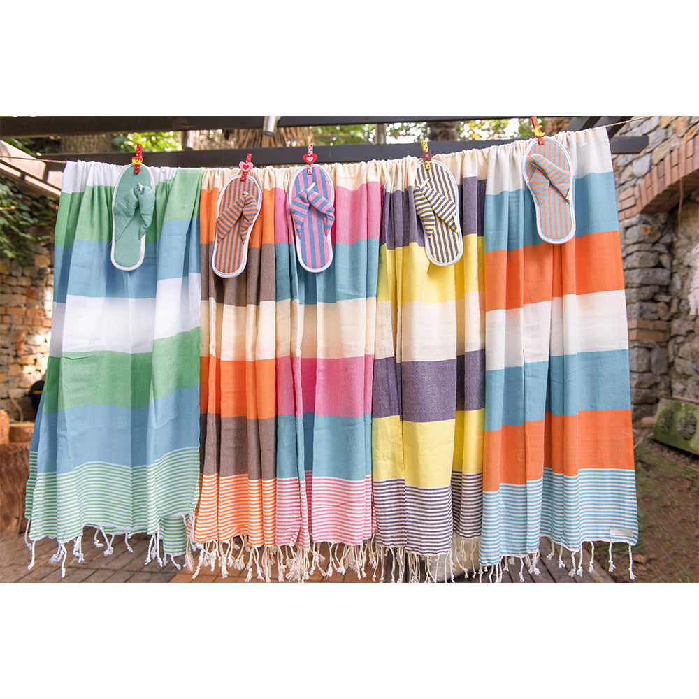 100% Organic Cotton Luxury Beach Towels with Natural Dyes