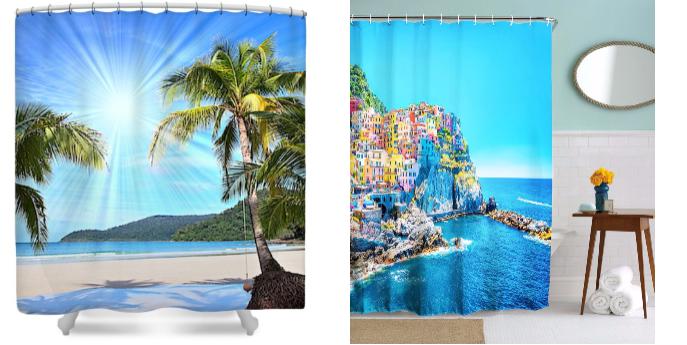 Coastal Shower Curtains