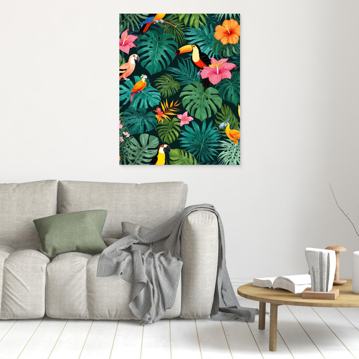 Canvas Print - Tropical Paradise Jungle Pattern by Kintsugi99