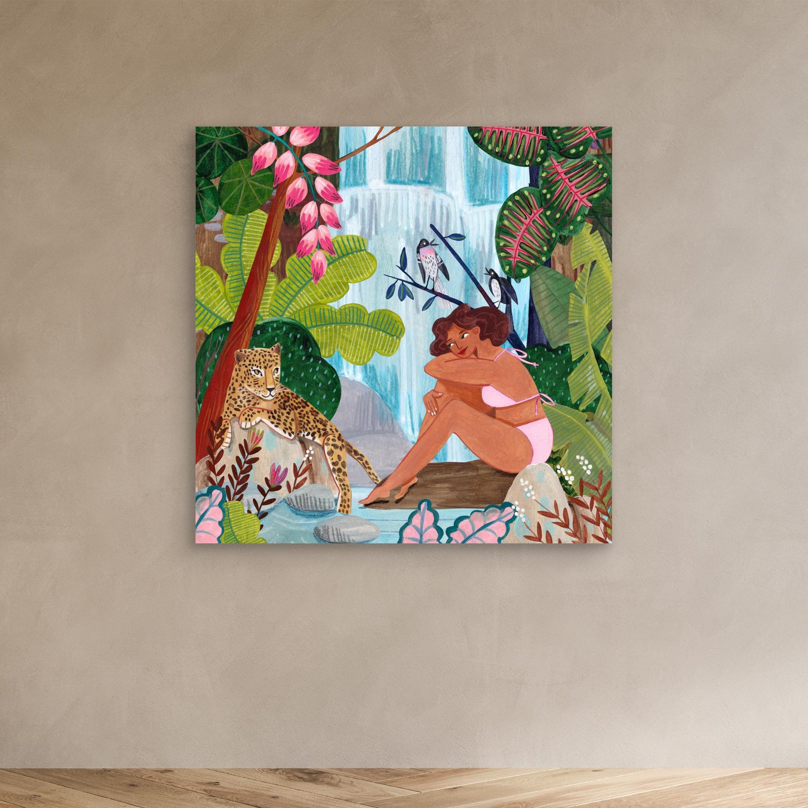 Canvas Print - By the Waterfall by Caroline Bonne Müller