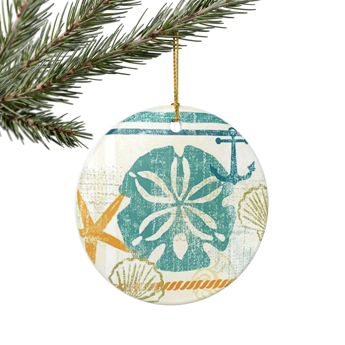Coastal Whispers Ceramic Ornament - Coastal Decoration