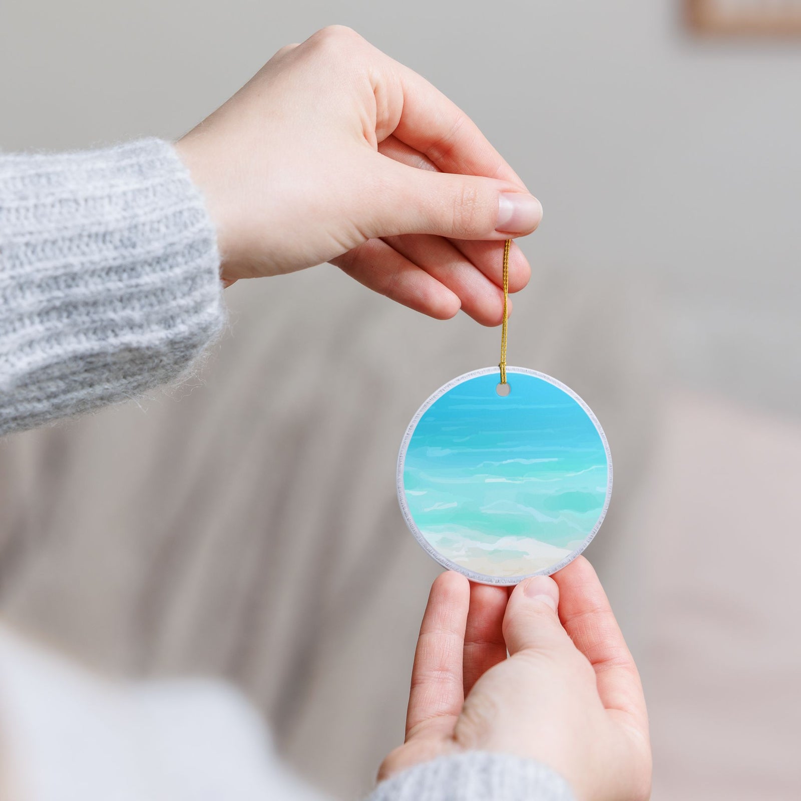 Beach Vaycay Ceramic Ornament - Coastal Holiday Decoration