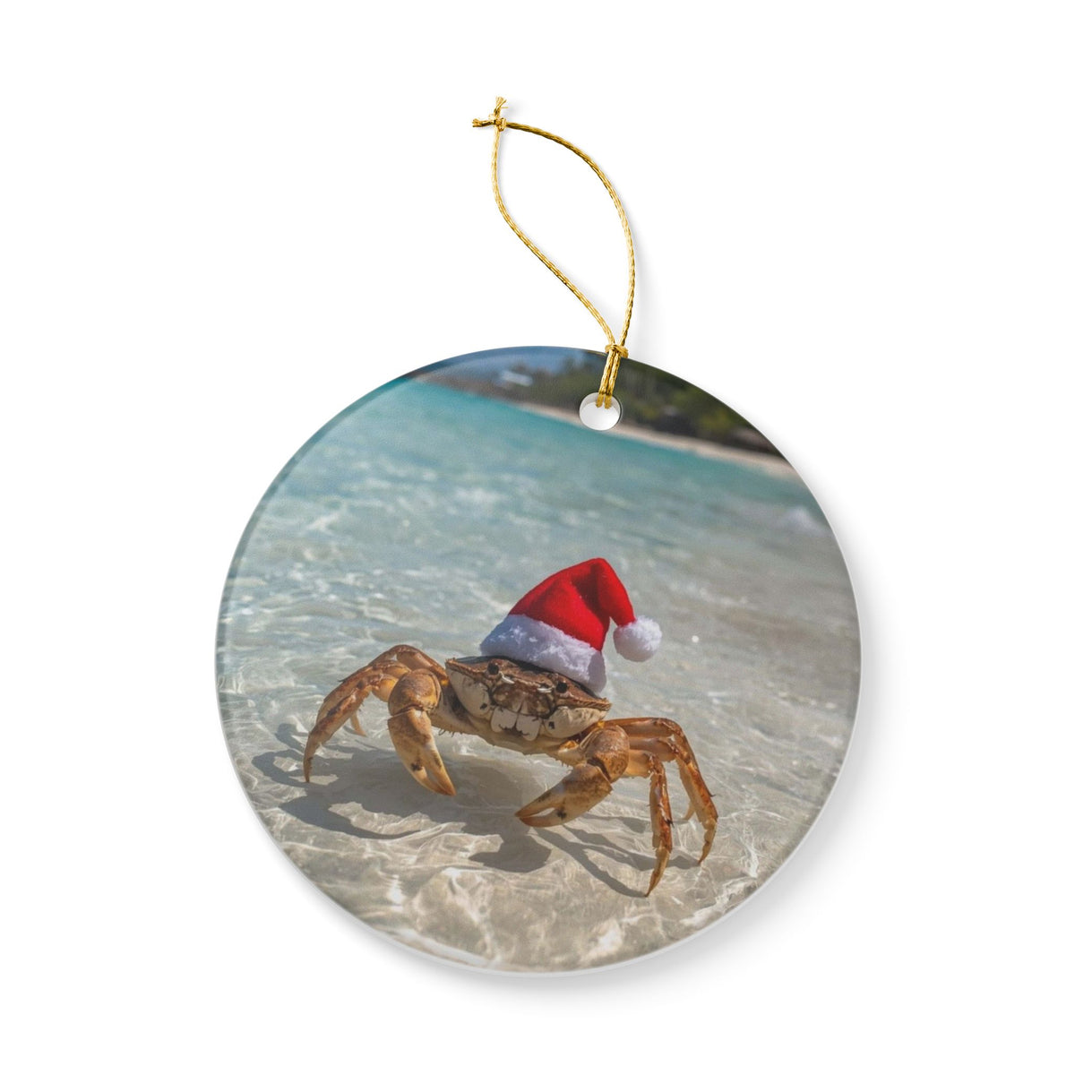 Mr Sandy Claws Ceramic Ornament - Coastal Holiday Decoration