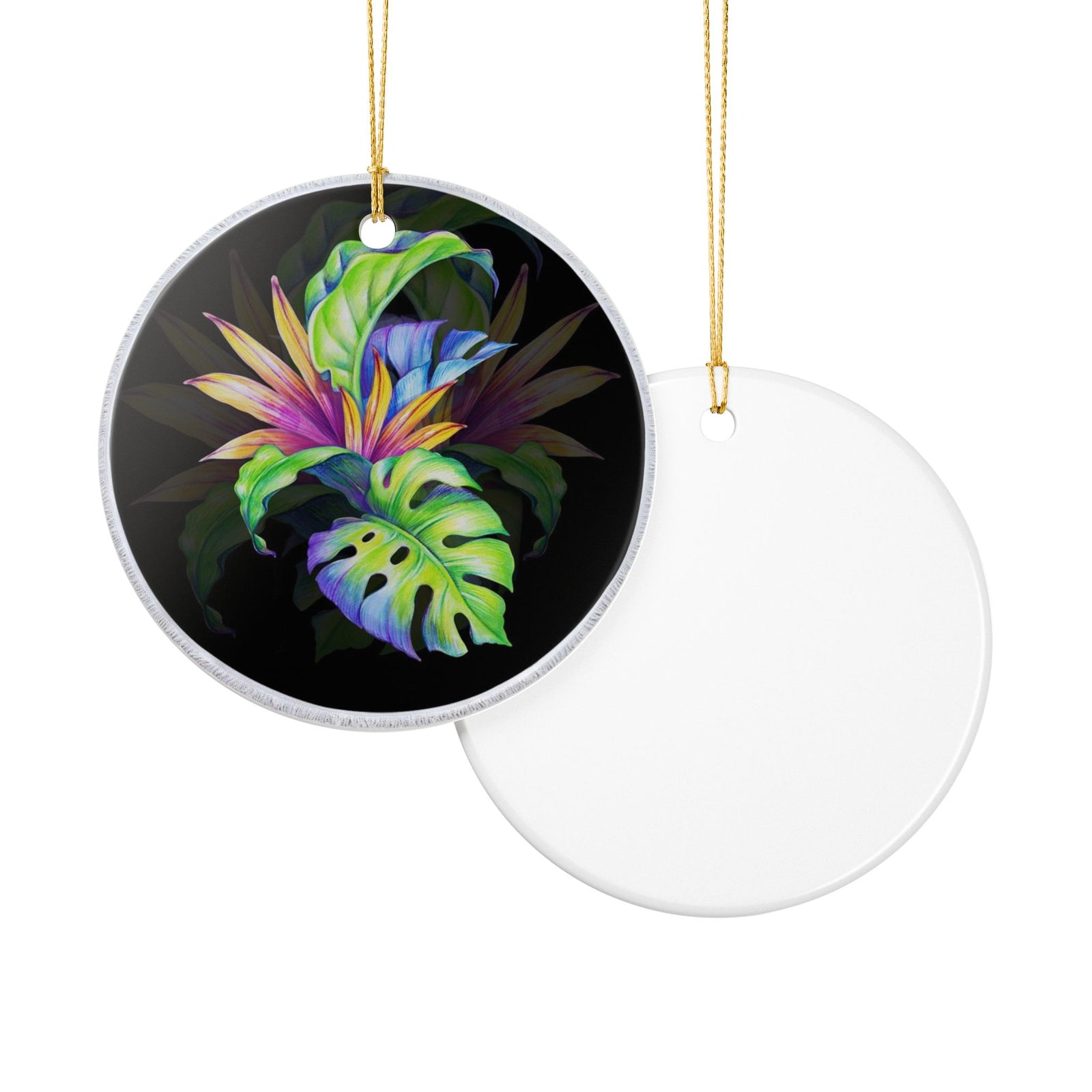 Tropical Dreamscape Ceramic Ornament - Coastal Decoration