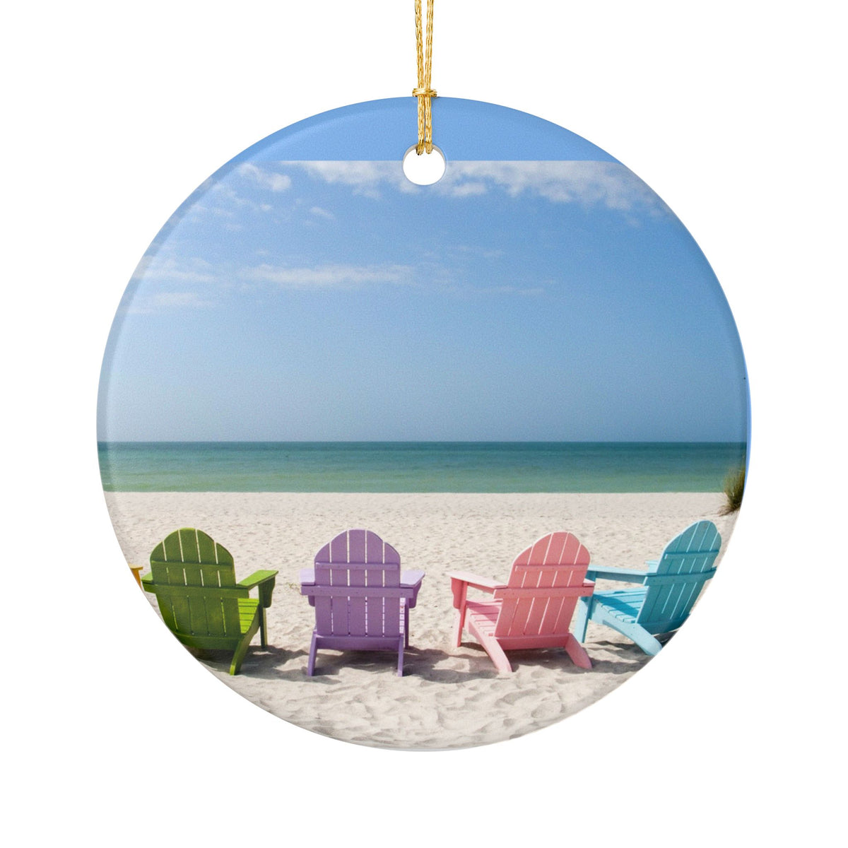 Beach Friends Ceramic Ornament - Coastal Holiday Decoration