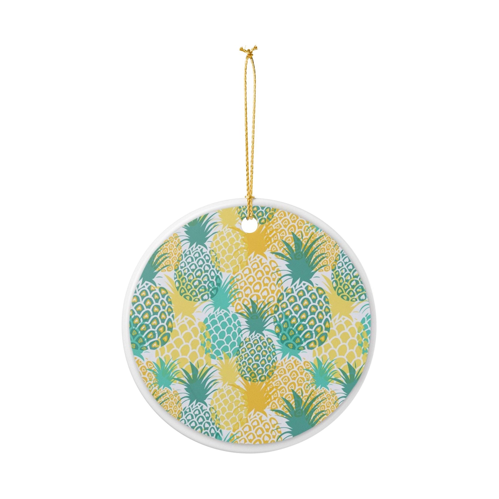 Pineapple Paradise Ceramic Ornament - Coastal Decoration