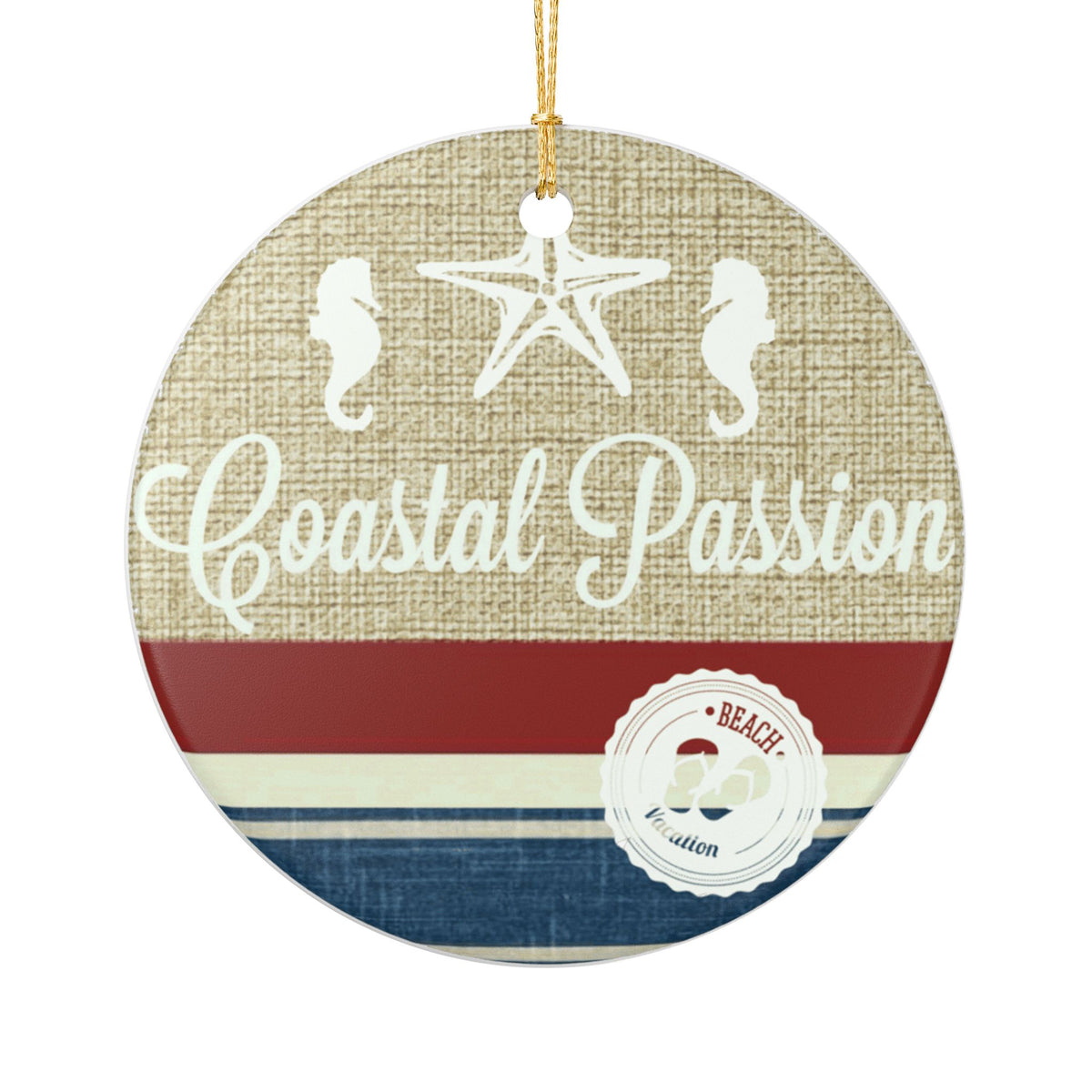 Coastal Passion Ceramic Ornament - Coastal Decoration