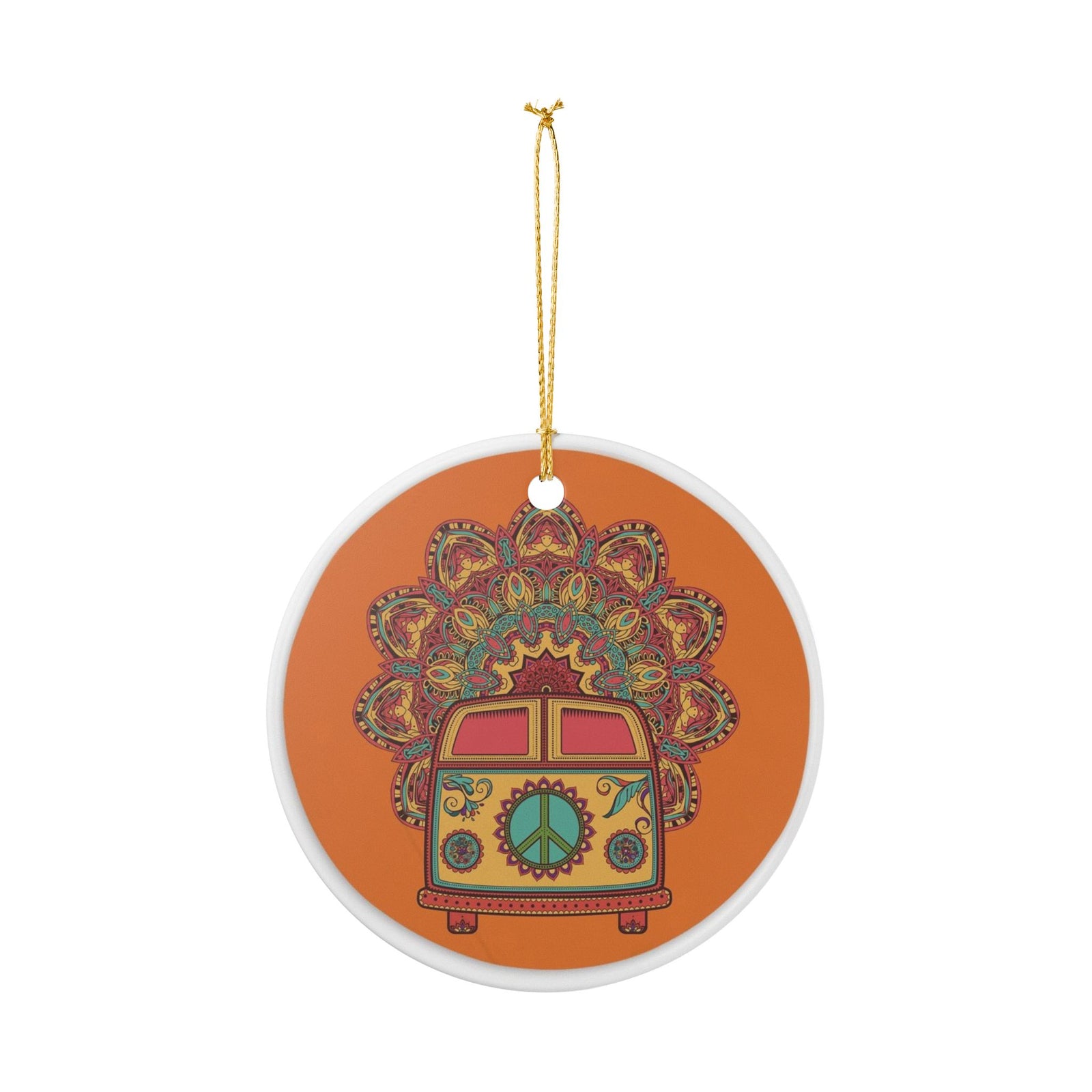 Cosmic Harmony Ceramic Ornament - Coastal Holiday Decoration