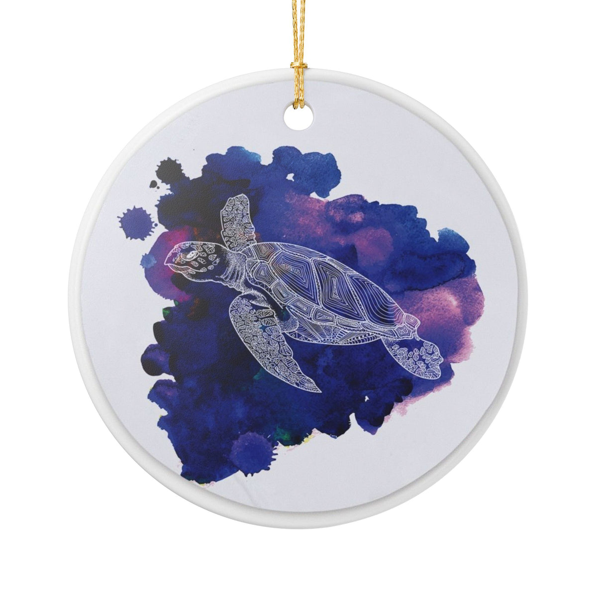 Aquatic Whispers Ceramic Ornament - Coastal Decoration