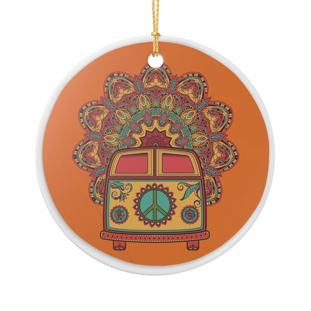 Cosmic Harmony Ceramic Ornament - Coastal Holiday Decoration