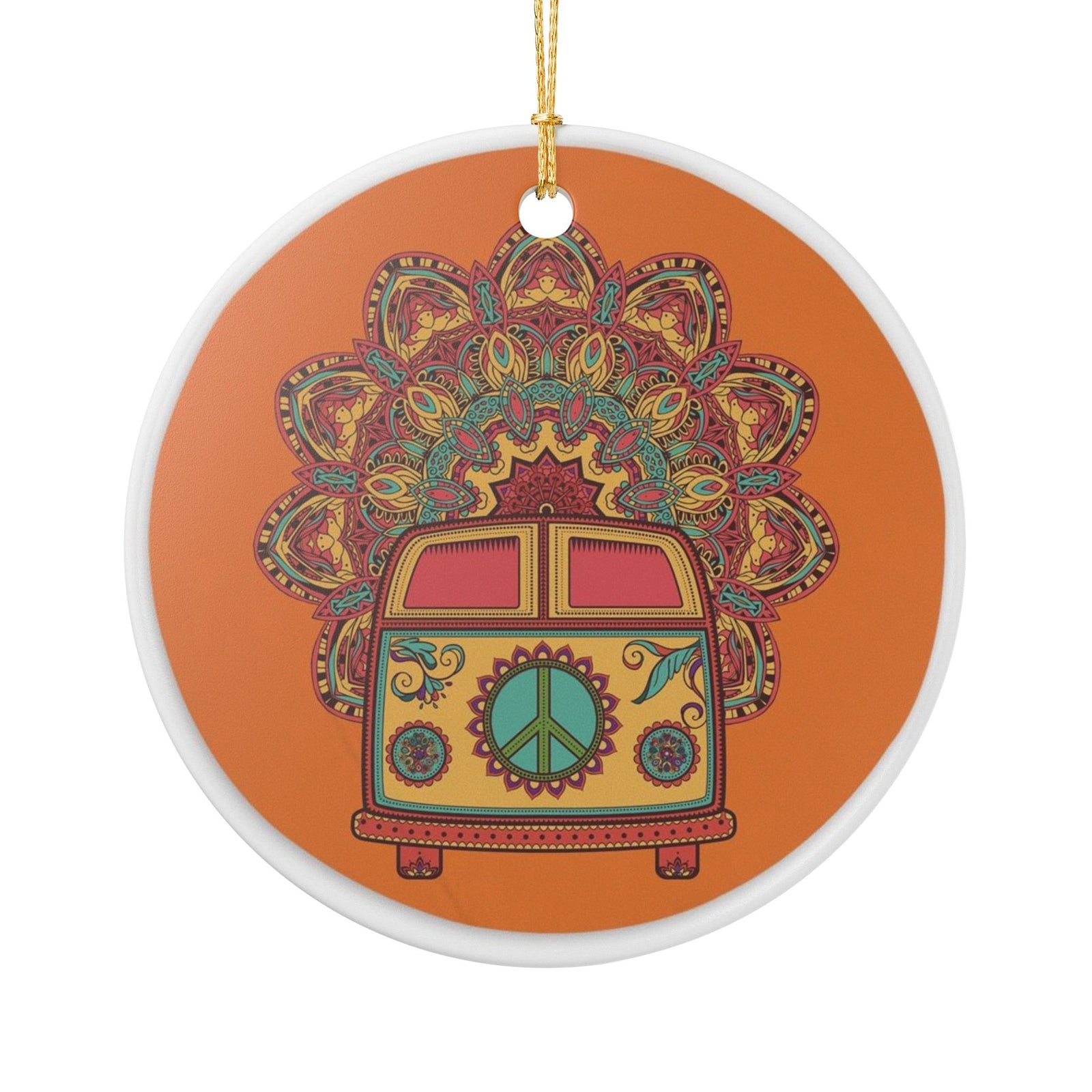 Cosmic Harmony Ceramic Ornament - Coastal Holiday Decoration
