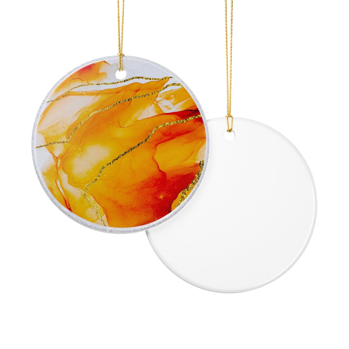 Liquid Gold Ceramic Ornament - Coastal Decoration