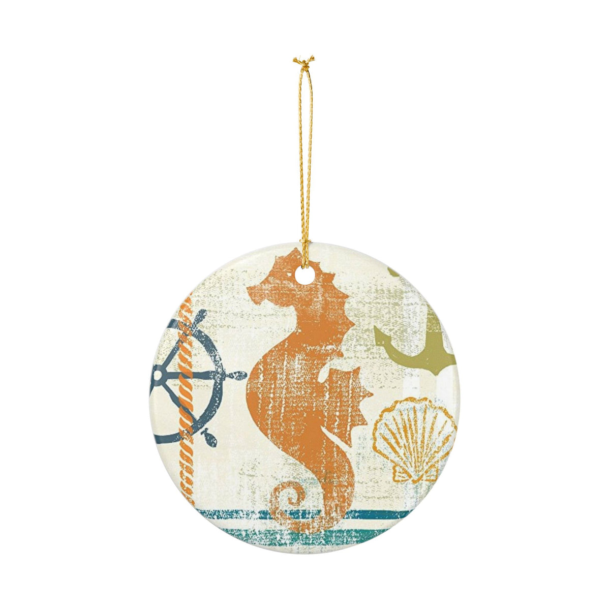 Nautical Nostalgia Ceramic Ornament - Coastal Decoration