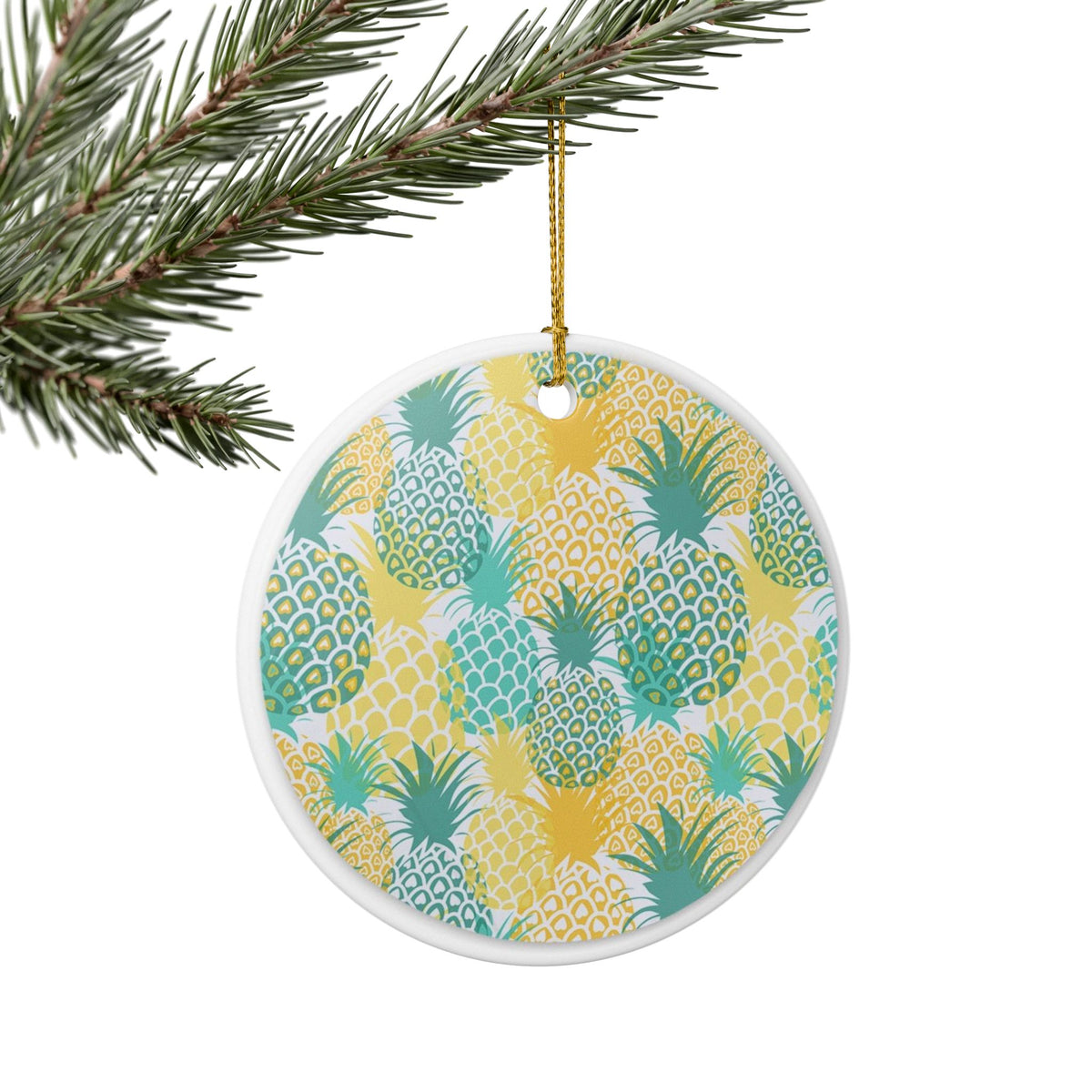 Pineapple Paradise Ceramic Ornament - Coastal Decoration