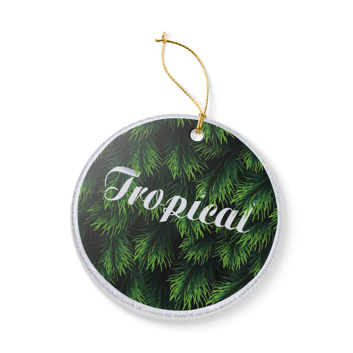 Green Dreams Ceramic Ornament - Coastal Decoration