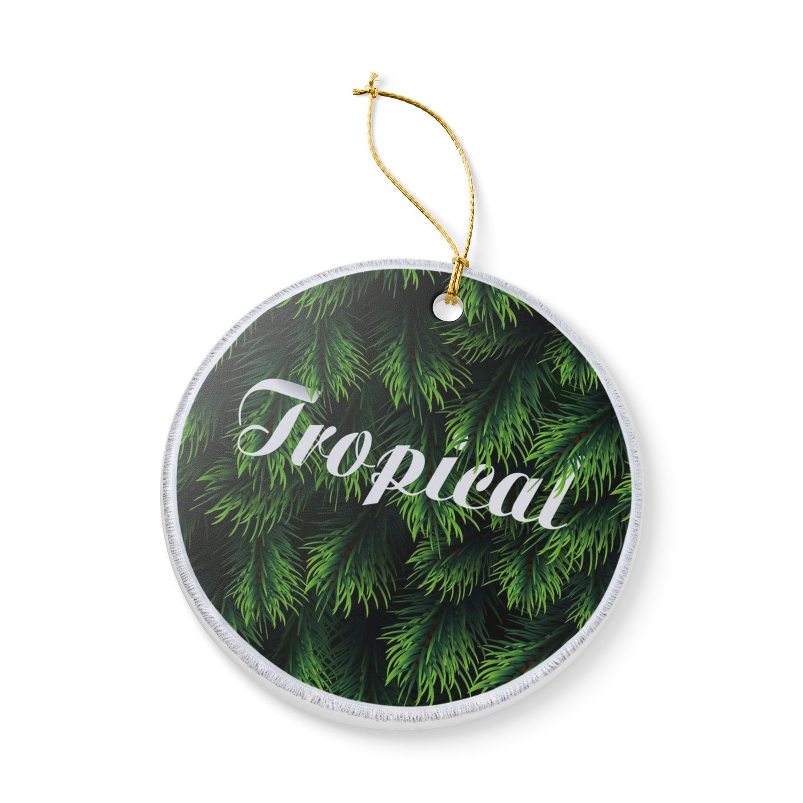 Green Dreams Ceramic Ornament - Coastal Decoration
