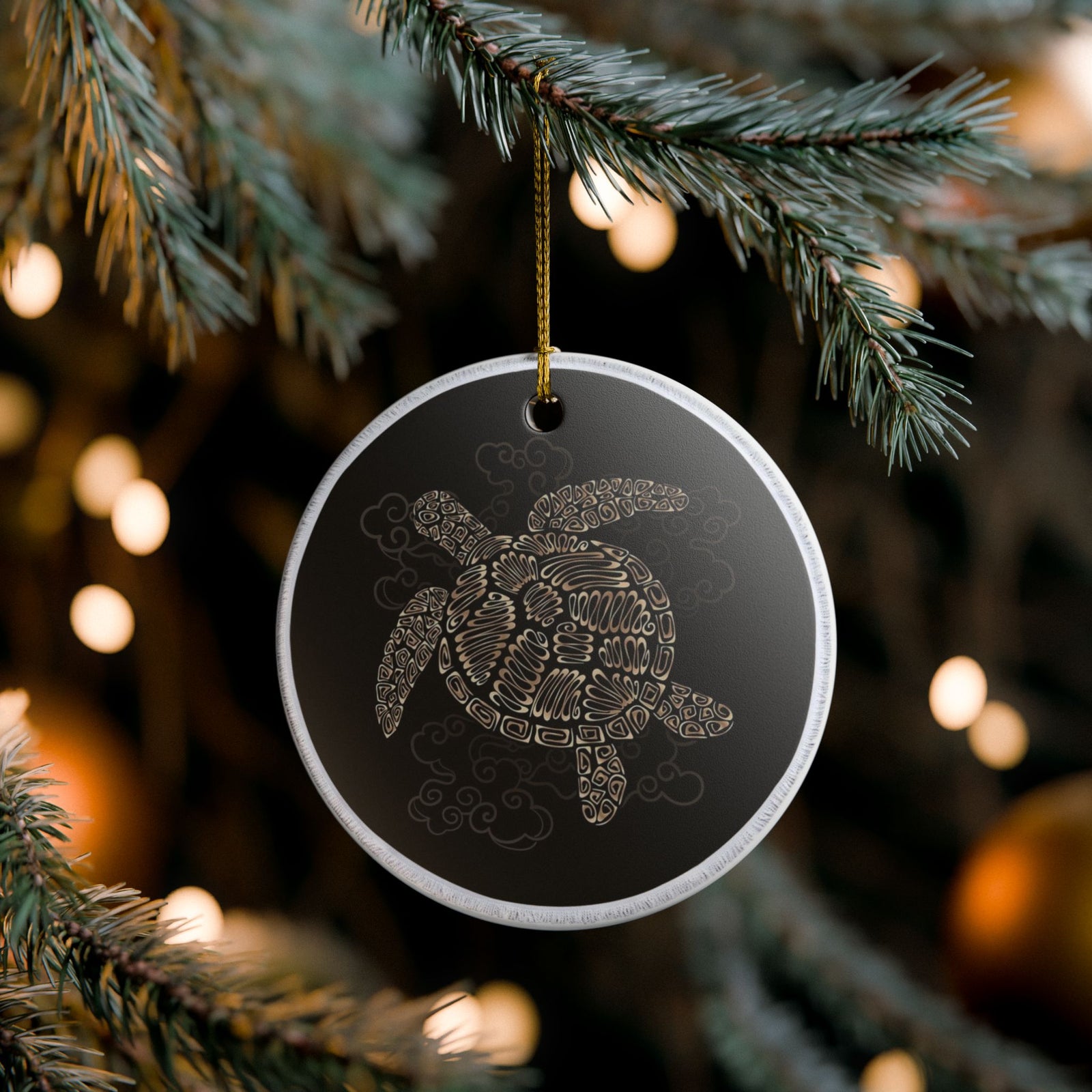 Oceanic Guardian Ceramic Ornament - Coastal Decoration