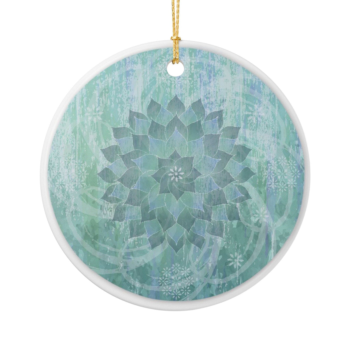 Whispers of Jade Ceramic Ornament - Coastal Decoration