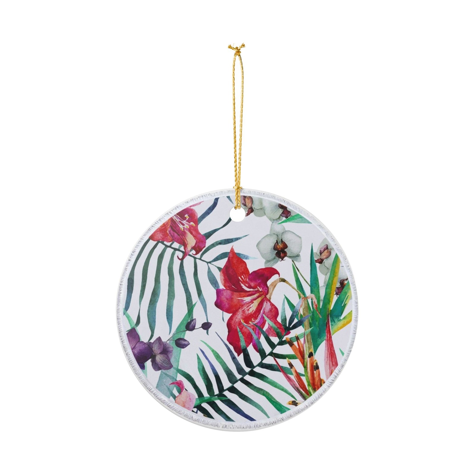 Tropical Whispers Ceramic Ornament - Coastal Decoration