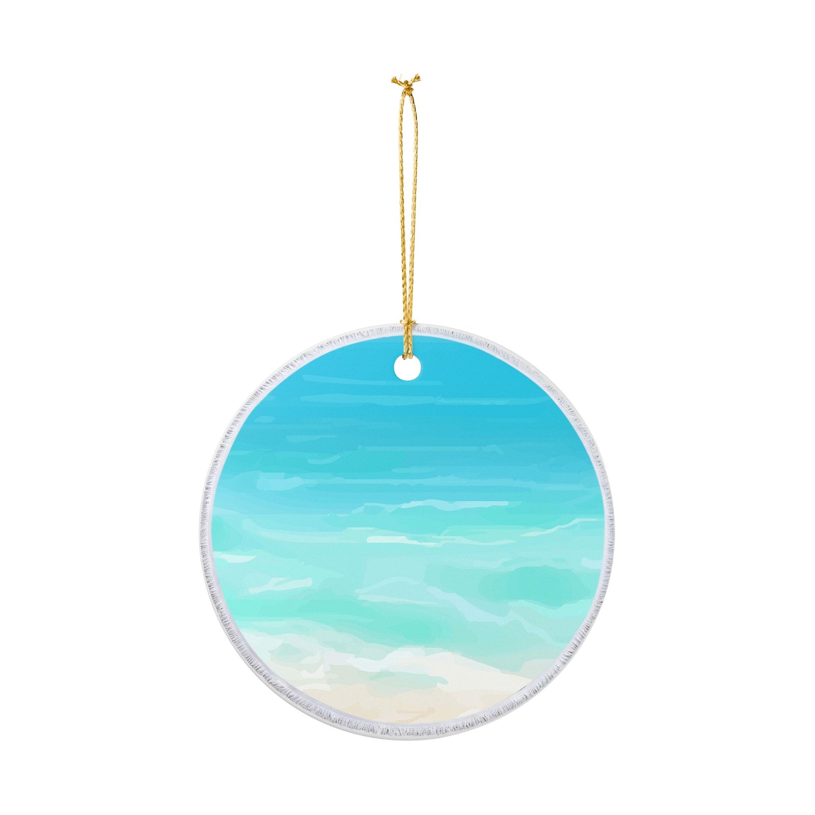 Beach Vaycay Ceramic Ornament - Coastal Holiday Decoration