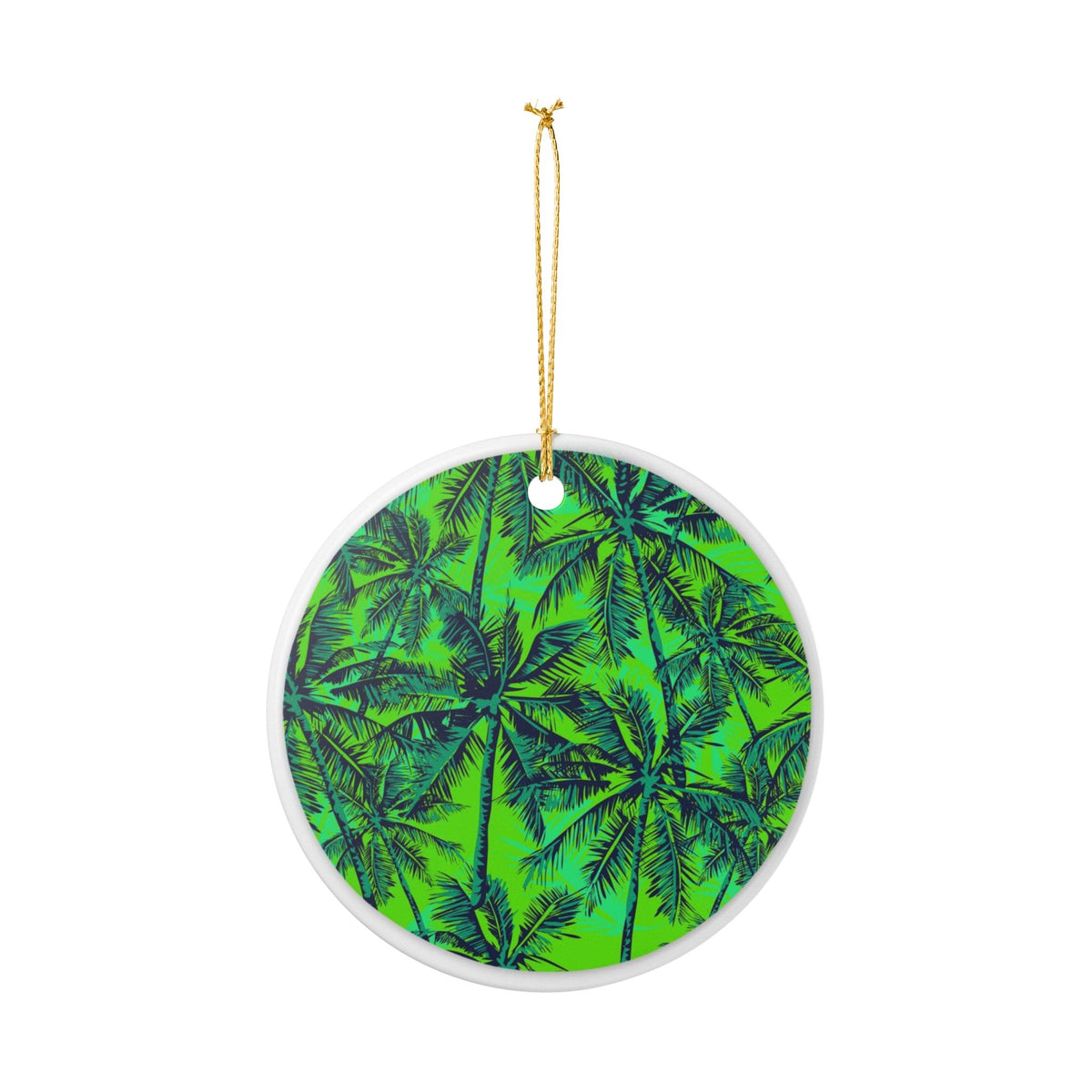Tropical Neon Dreams Ceramic Ornament - Coastal Decoration