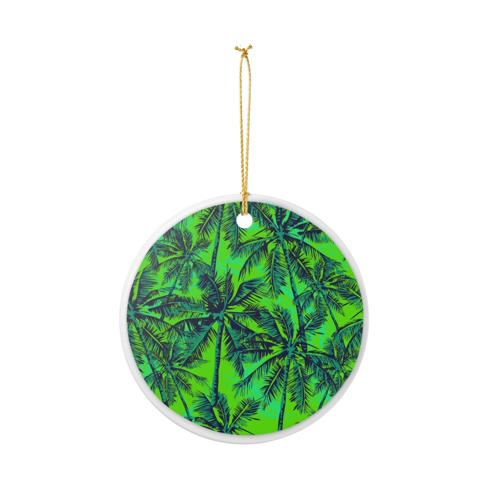 Tropical Neon Dreams Ceramic Ornament - Coastal Decoration