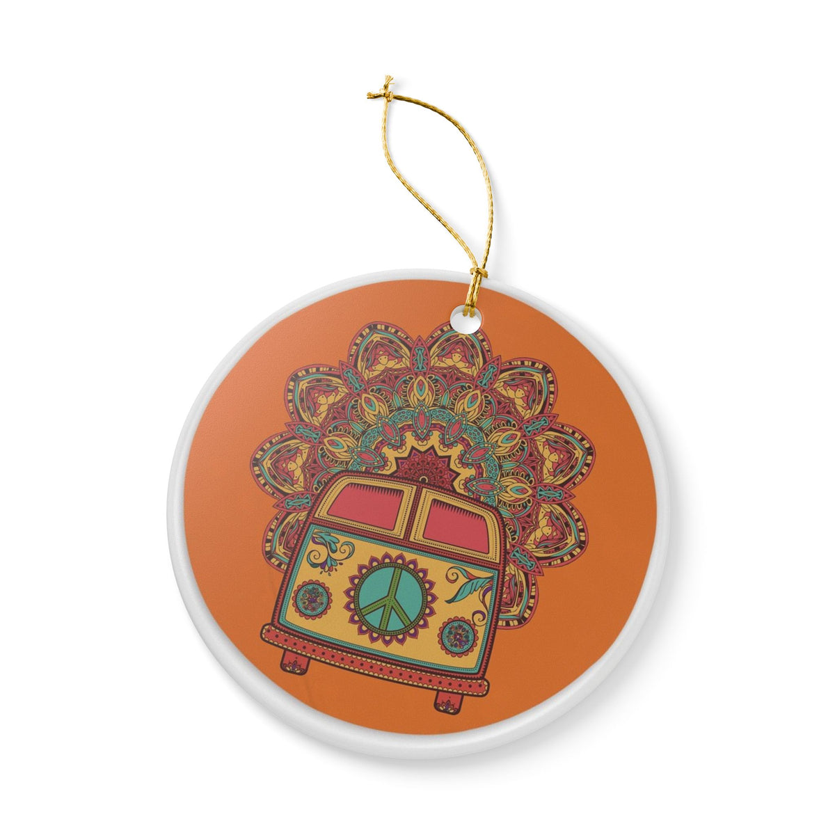 Cosmic Harmony Ceramic Ornament - Coastal Holiday Decoration