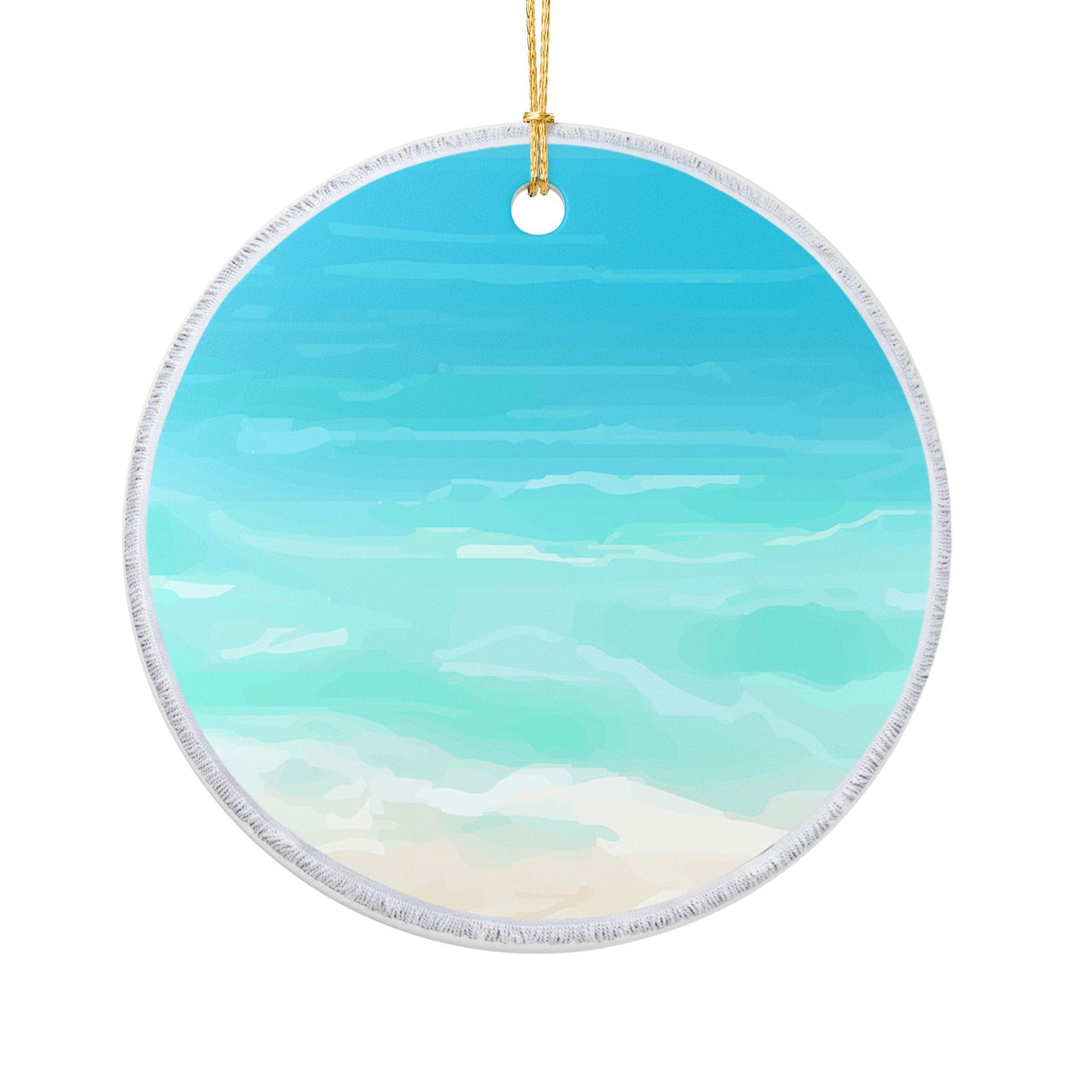 Beach Vaycay Ceramic Ornament - Coastal Holiday Decoration