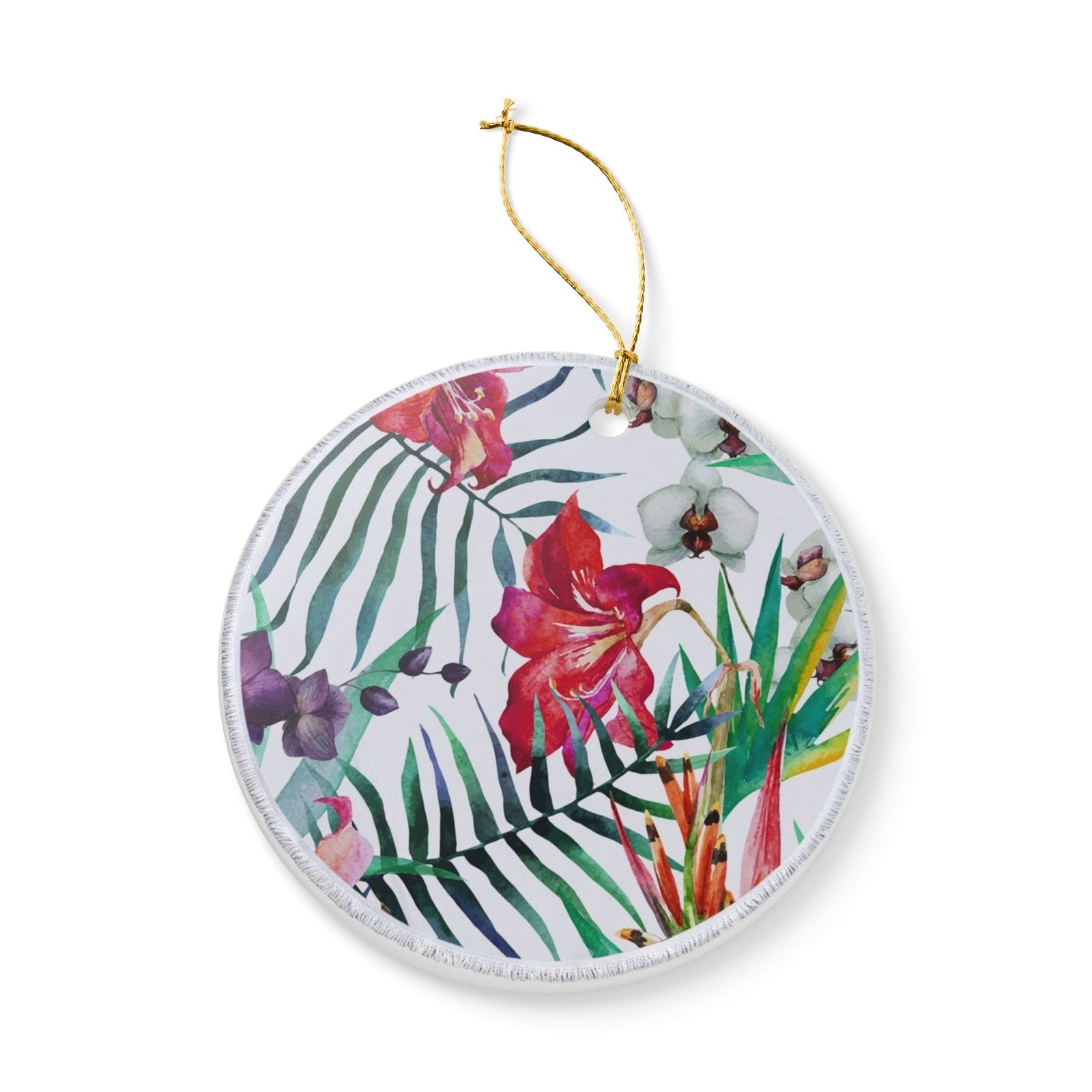 Tropical Whispers Ceramic Ornament - Coastal Decoration