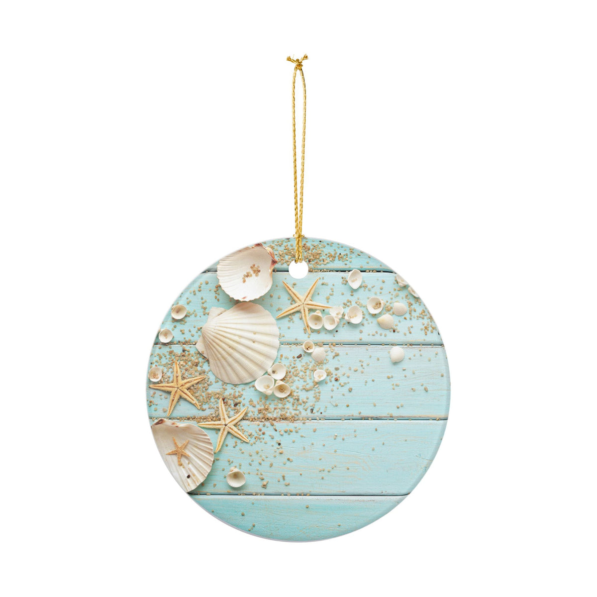 Coastal Ceramic Ornament - Coastal Holiday Decoration