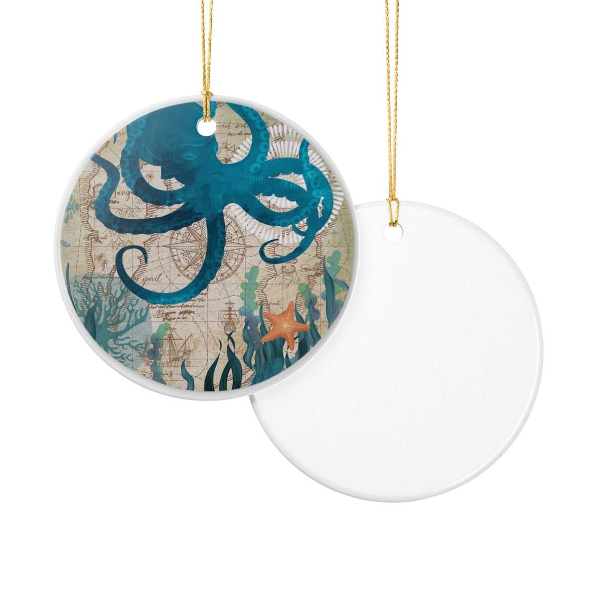 Depths of Navigation Ceramic Ornament - Coastal Decoration