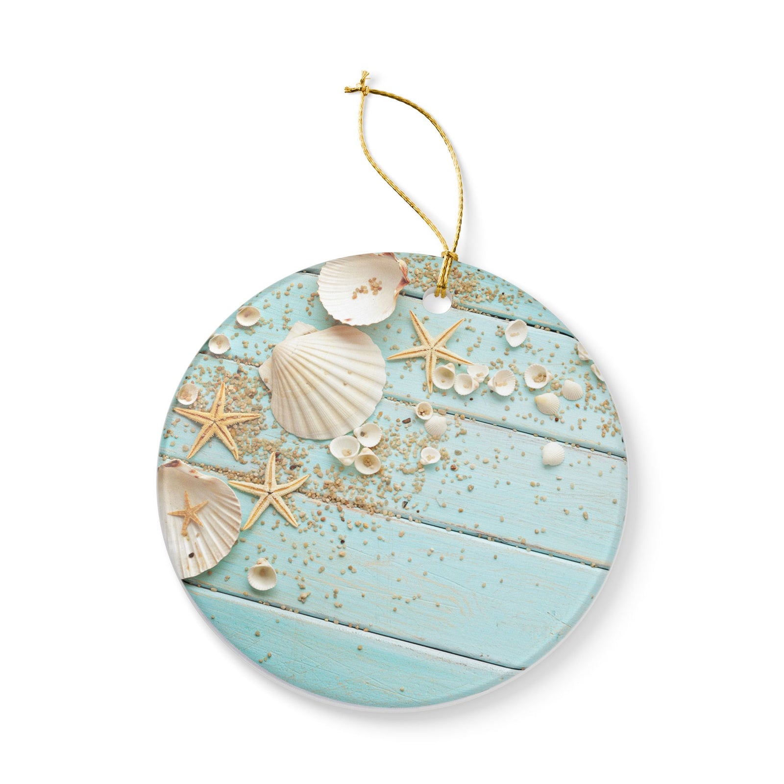 Coastal Ceramic Ornament - Coastal Holiday Decoration