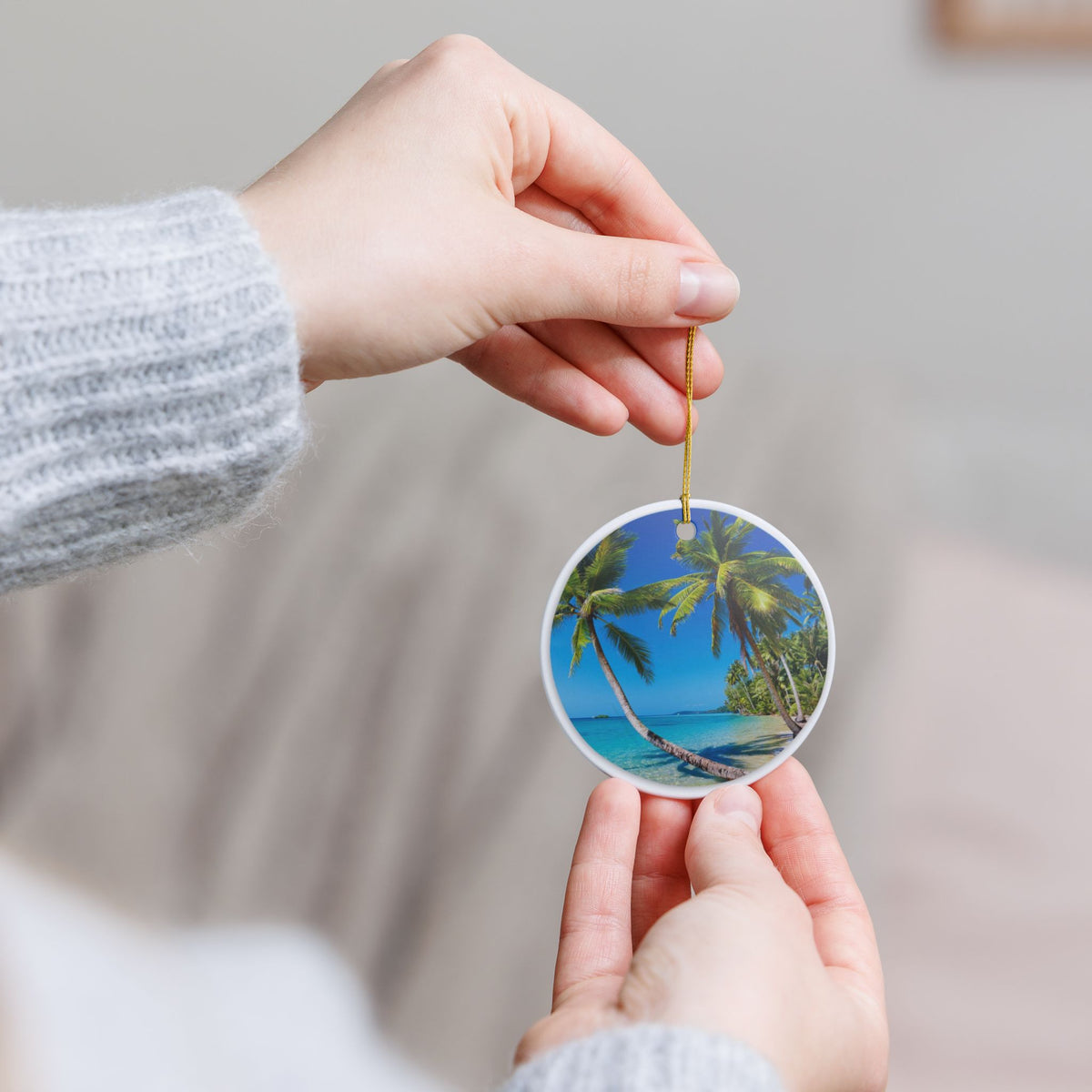 Paradise FoundCeramic Ornament - Coastal Holiday Decoration