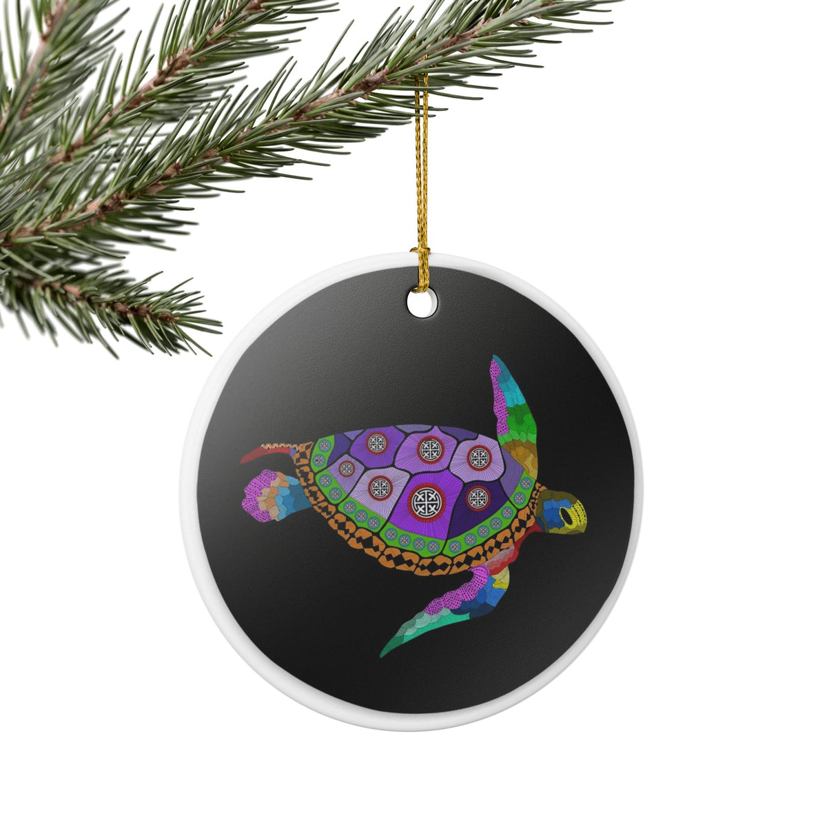 Mosaic Sea Wanderer Ceramic Ornament - Coastal Decoration