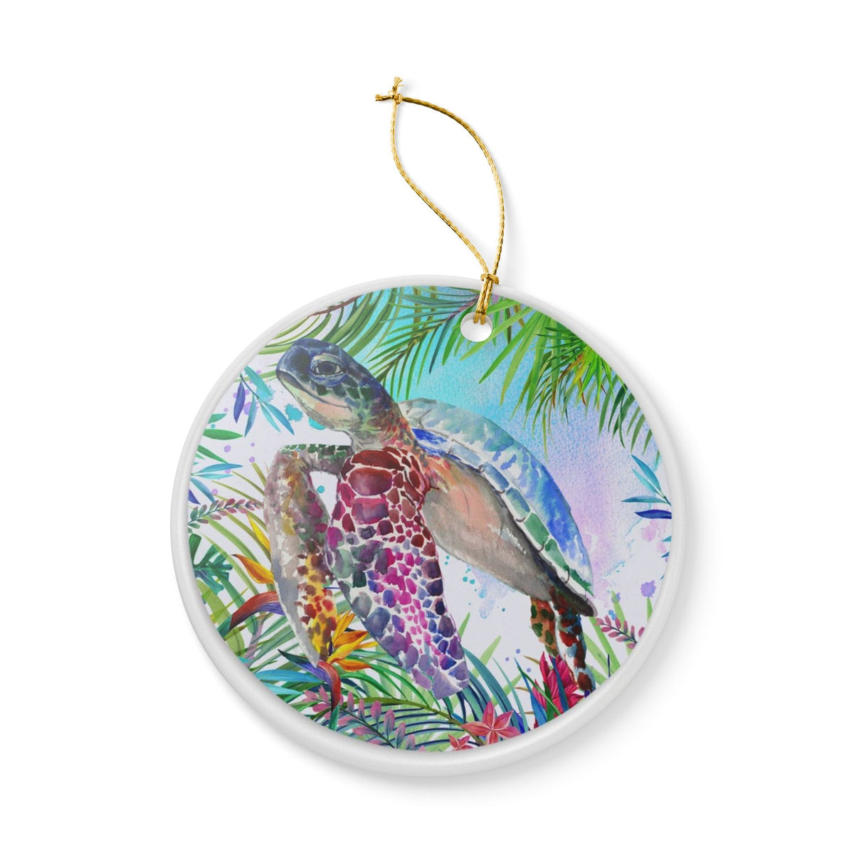 Tropical Sea Guardian Ceramic Ornament - Coastal Holiday Decoration